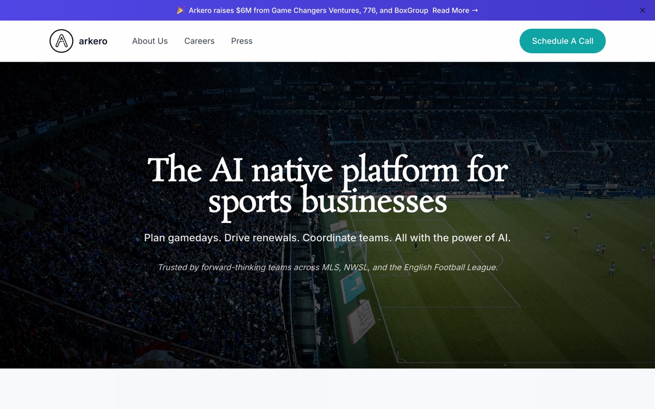 Arkero AI platform for sports clubs